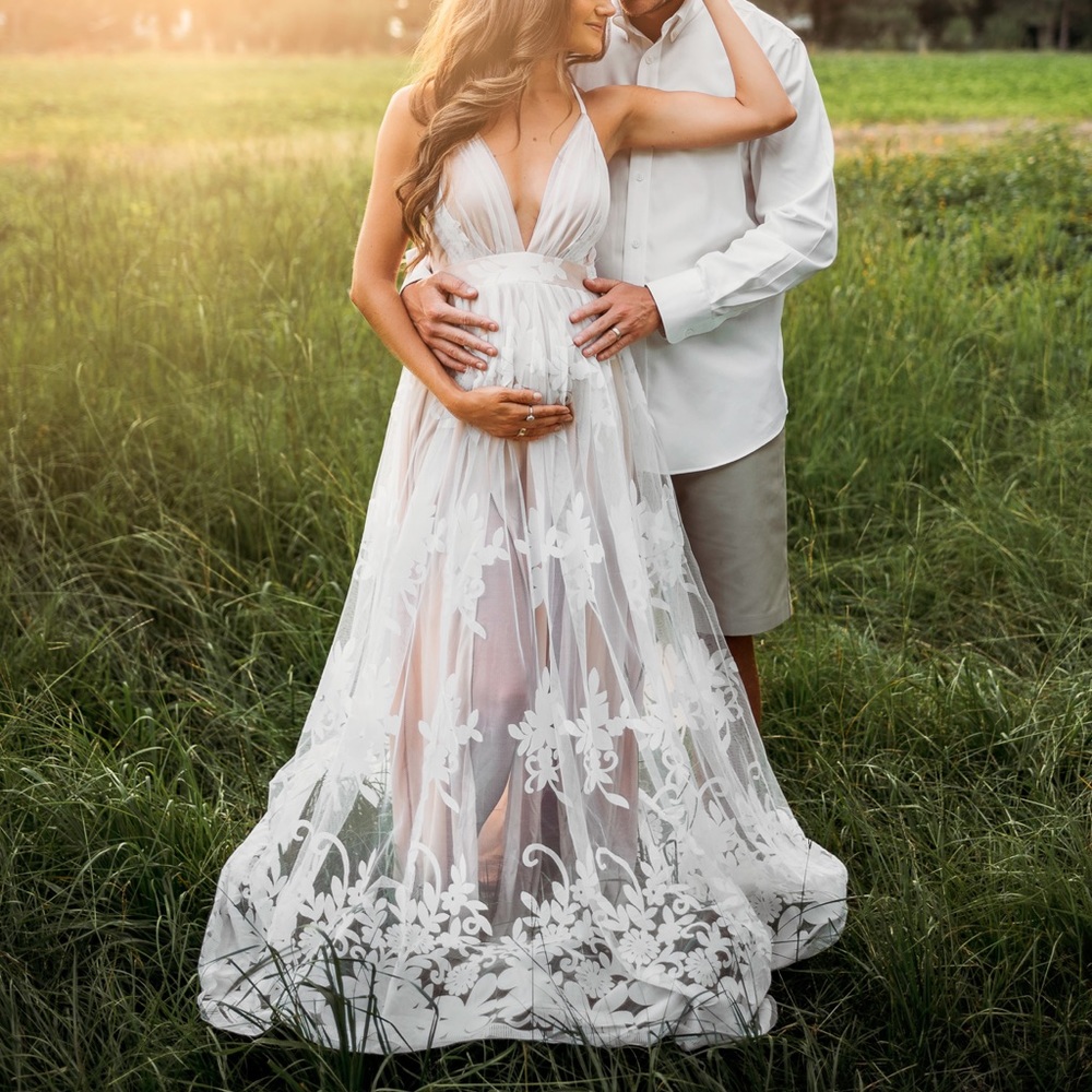 White Nude Lace Dress